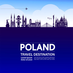 Obraz premium Poland travel destination vector illustration