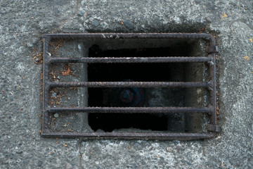 A lattice cover of the sewage