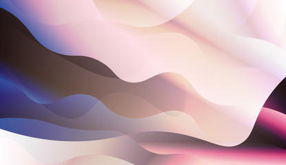 Abstract Shiny Waves. For Your Design Wallpapers Presentation. Vector Illustration with Color Gradient.
