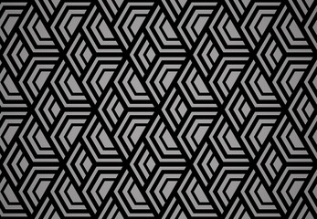Abstract geometric pattern with stripes, lines. Seamless vector background. Black ornament. Simple lattice graphic design
