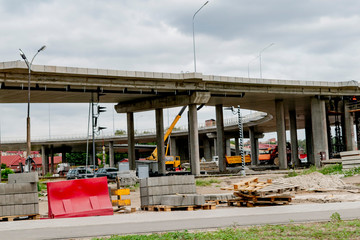 Fragments of the ring bridge under construction