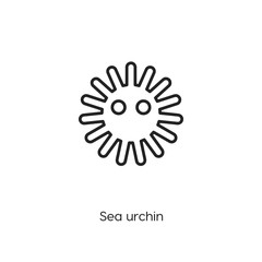 sea urchin icon. sea urchin vector symbol. Linear style sign for mobile concept and web design. sea urchin symbol illustration. Pixel vector graphics - Vector	