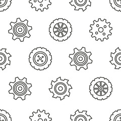 Industrial seamless vector pattern. Printing machine texture. 
