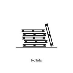 pallets icon vector symbol sign