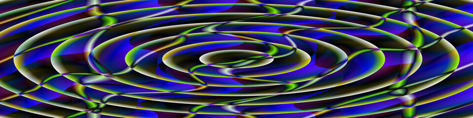 Digital Art, panoramic abstract three-dimensional objects with soft lighting, Germany