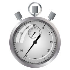 Old arrow stopwatch. On a white background.