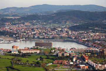 aerial view of the city