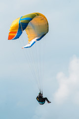 Paragliding over colombian mountains