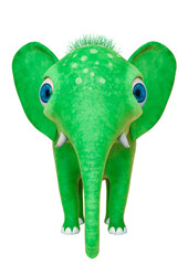 baby elephant cartoon in a white background
