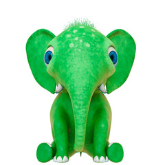 baby elephant cartoon sitting in a white background