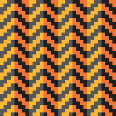 Seamless abstract geomatric pixel zigzag vector pattern - 274489324