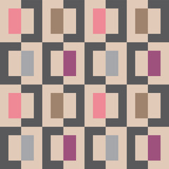 Seamless abstract geometric pixel square vector pattern