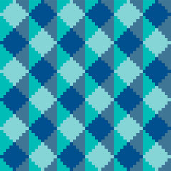 Seamless abstract geometric pixel diamond vector pattern