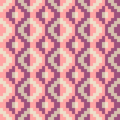 Seamless abstract geometric pixel vector pattern