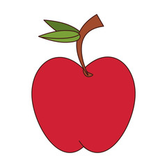 Apple fruit food isolated cartoon