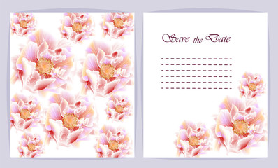 Fototapeta na wymiar Beautiful background with Roses flowers and space for text. Vector illustration. EPS 10
