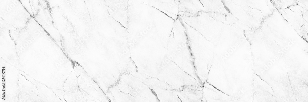 Poster horizontal elegant white marble texture for pattern and background