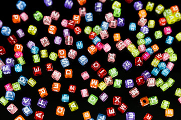 Business strategy and marketing concept, color cube figure 