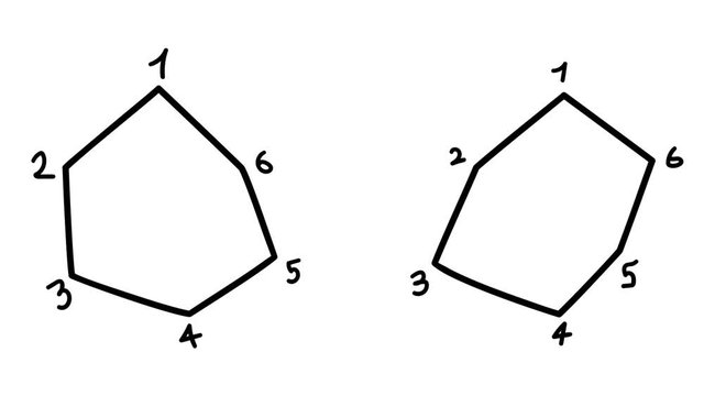 Freehand drawing infographic element - polygonal geometric shapes.