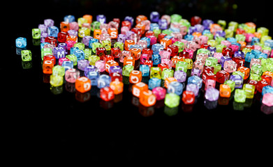 Business strategy and marketing concept, color cube figure 