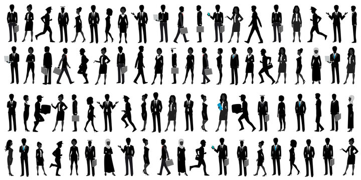 World Businesspeople Silhouette