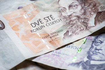 czech money background