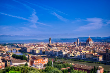 Florence, Italy along the Arno River.