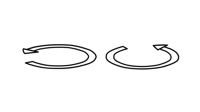 Hand-drawn infographic element - streaks in the form of a circle on a plane.