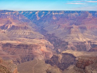 Sky blue background. Natural landscape. Beautiful nature landscape panorama. Grand canyon national park, arizona, usa.