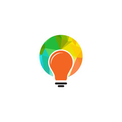 Bulb lamp logo idea design inspiration vector template