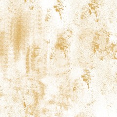 Abstract background with golden paint strokes. Dirty wall effect. Yellow, beige paints stains, splashes. Grunge design for texture, print, fabric, fashion, cover. surface, textile. Brush spots. Sand