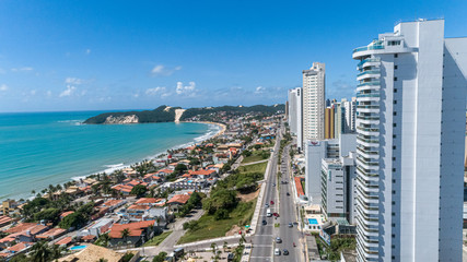 Fototapeta na wymiar Natal / Rio Grande do Norte / Brazil - Circa May 2019: Beautiful aerial image of the city of Natal, Rio Grande do Norte, Brazil.