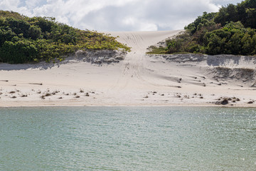 Beautiful image of dunes in the Natal city, Rio Grande do Norte, Brazil.