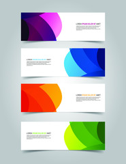 Fototapeta premium Vector Abstract banner web template