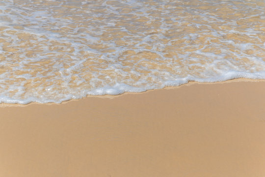 Smooth Wave At White Sand Beach.