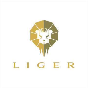 Animal logo fun liger head technology business