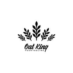 oat king logo design vector
