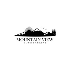 mountain view logo design