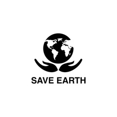 save earth logo design