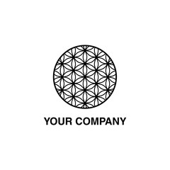 flower of life elegant logo design