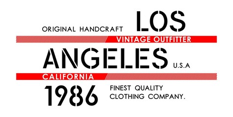 Los Angeles  typography design for t shirt print, vector