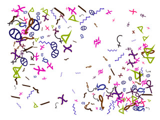 Egypt signs, hand drawn confetti creative. 