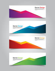 Fototapeta premium Vector Abstract banner web template