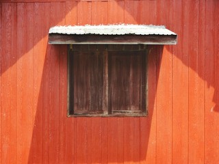 Windows of houses in rural Thailand