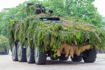 German army infantry fighting vehicle fully camouflaged