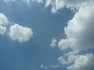 blue sky with white clouds