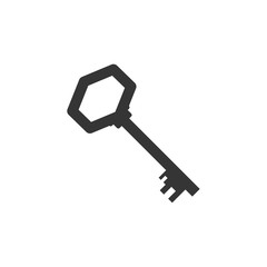 Key icon template black color editable. Key symbol Flat vector sign isolated on white background. Simple logo vector illustration for graphic and web design.