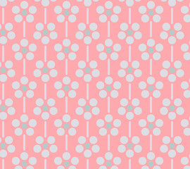 Japanese Bohemian Flower Seamless Pattern