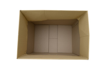 Open cardboard box Cardboard boxes isolated on white