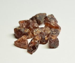 Hessonite Garnet raw gemstones